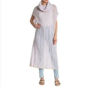 Free People Pirouette Knit Cowl Neck Maxi Tunic/Sweater